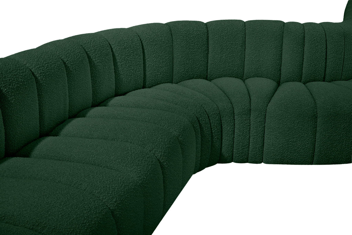 Arc - Boucle Fabric 8 Piece U-Shaped Modular Sofa