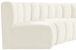 Arc - Velvet 4 Piece L-Shaped Modular Sofa