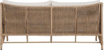 Coastline - Olefin Water Resistant Fabric And Wicker Outdoor Patio Loveseat - Beige