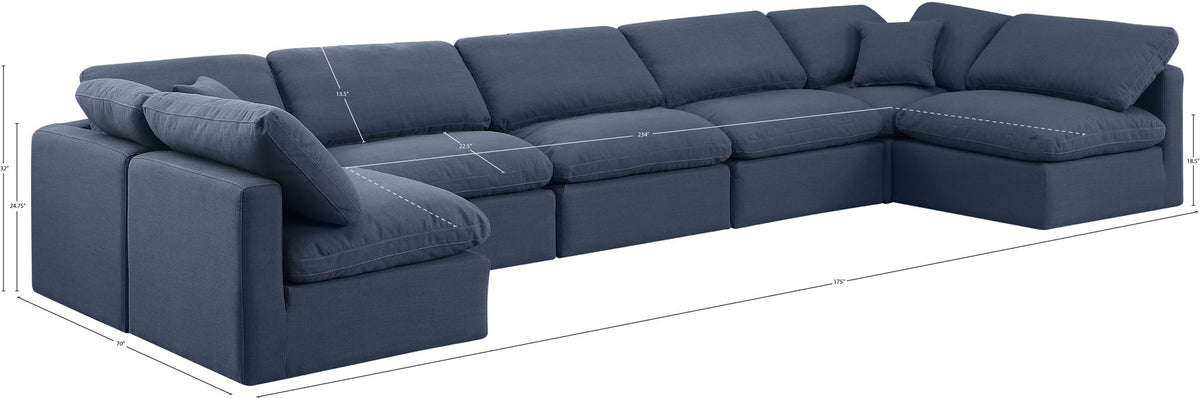 Indulge - Linen 7 Piece Modular U-Shaped Sectional
