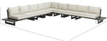 Maldives - 7 Piece Water Resistant Outdoor Patio Modular Sectional With Gray Base