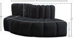 Arc - Velvet 3 Piece Modular Sofa