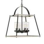 Edgecomb - 4 Light Indoor-Outdoor Pendant - Black / Gray