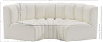 Arc - Faux Leather 3 Piece Modular U-Shaped Sofa