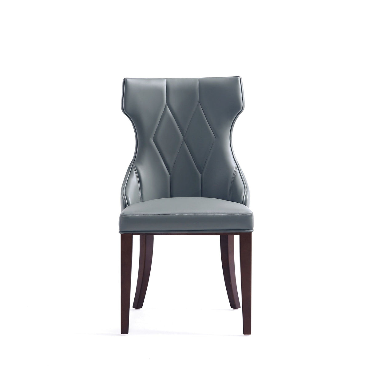 Reine - Vegan Leather Dining Chair (Set of 2) - Gray
