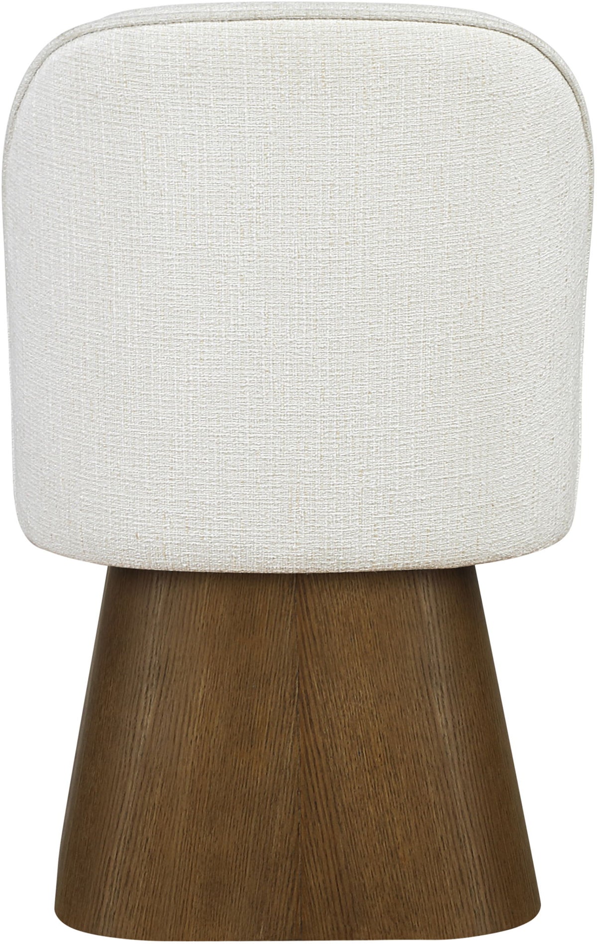 Marlowe - Linen Textured Fabric Upholstered Swivel Dining Side Chair - Stained Brown
