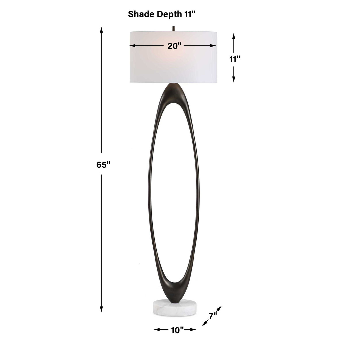 Sonic - Open Oval Floor Lamp - Bronze