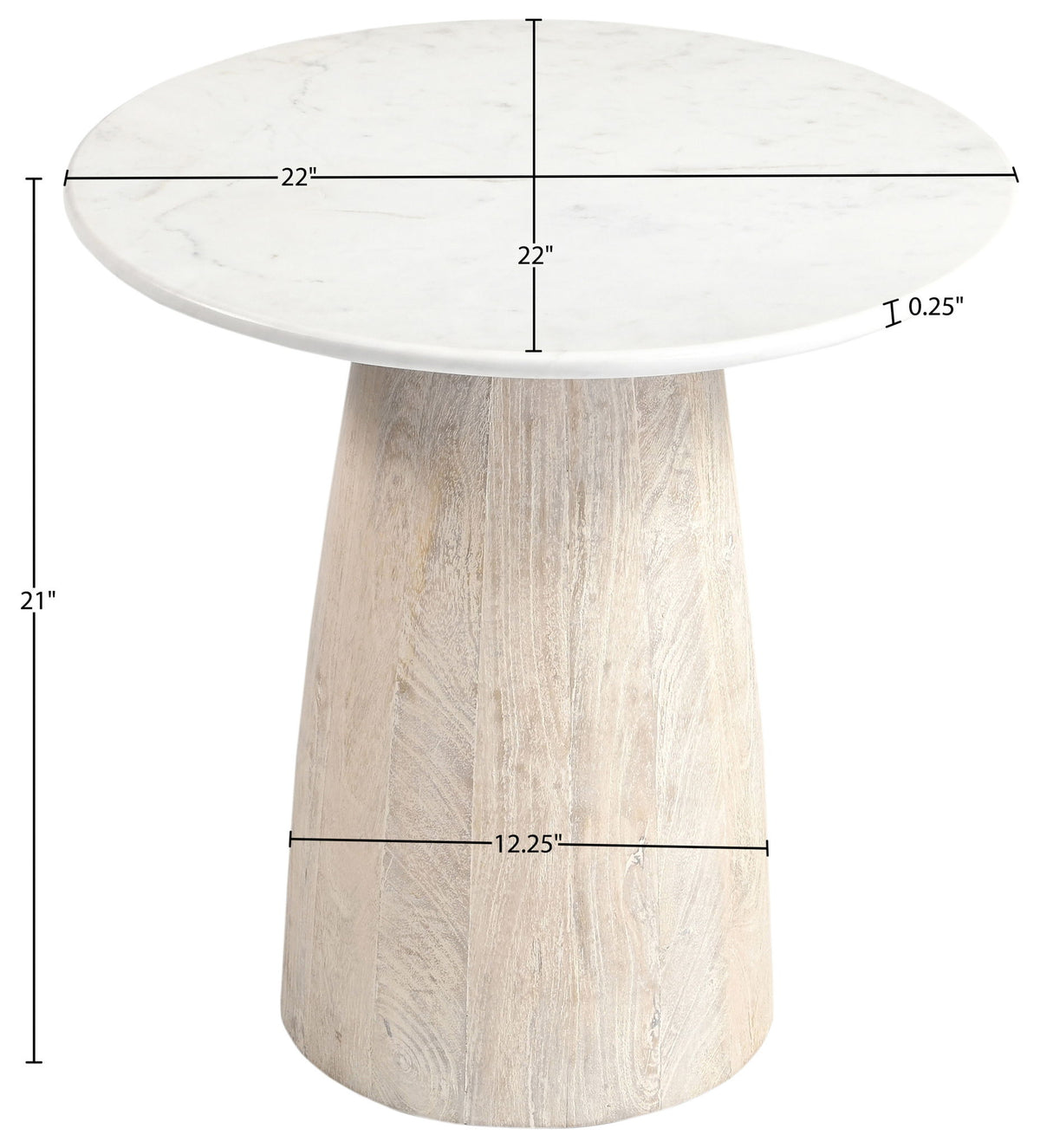 Liona - Marble And Mango Wood Table