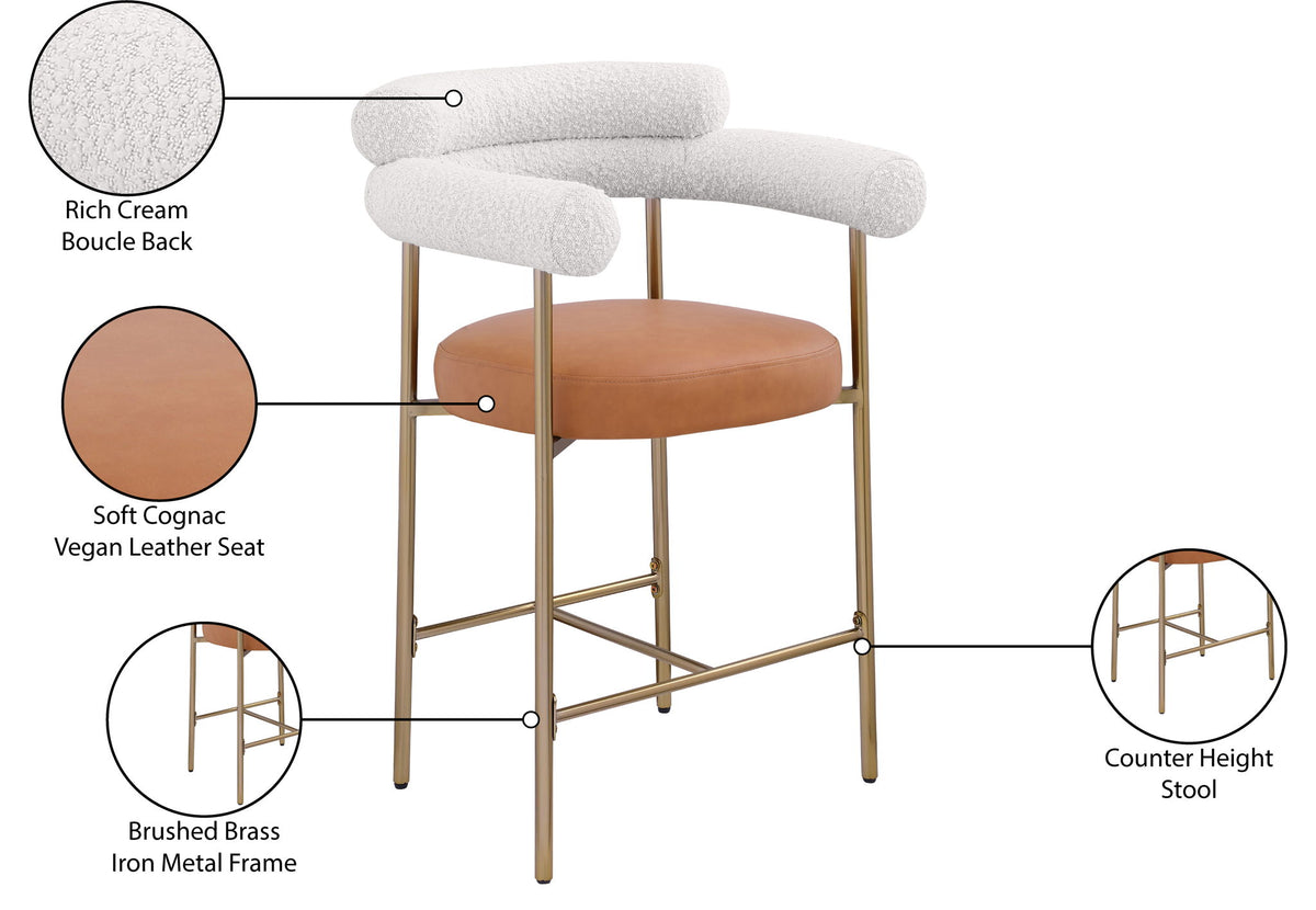 Blake - Counter Stool With Bronze Legs (Set of 2)