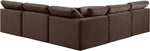 Indulge - Velvet 5 Piece Modular Corner Armless Sectional