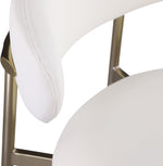 Lupita - Vegan Leather Upholstered Bar Stool With Brushed Gold Frame (Set of 2)