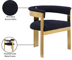 Romeo - Boucle Dining Chair With Gold Base (Set of 2)