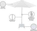 Fiji - Aluminum Patio Umbrella With Square White Base