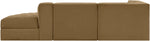 Rummi - Velvet Performance Fabric Upholstered 3 Piece Modular Sectional