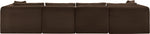 Shaggy - 5 Piece Modular Sectional With Ottoman