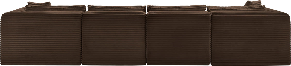 Shaggy - 5 Piece Modular Sectional With Ottoman