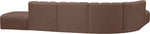 Arc - Faux Leather 7 Piece Corner Modular Sofa