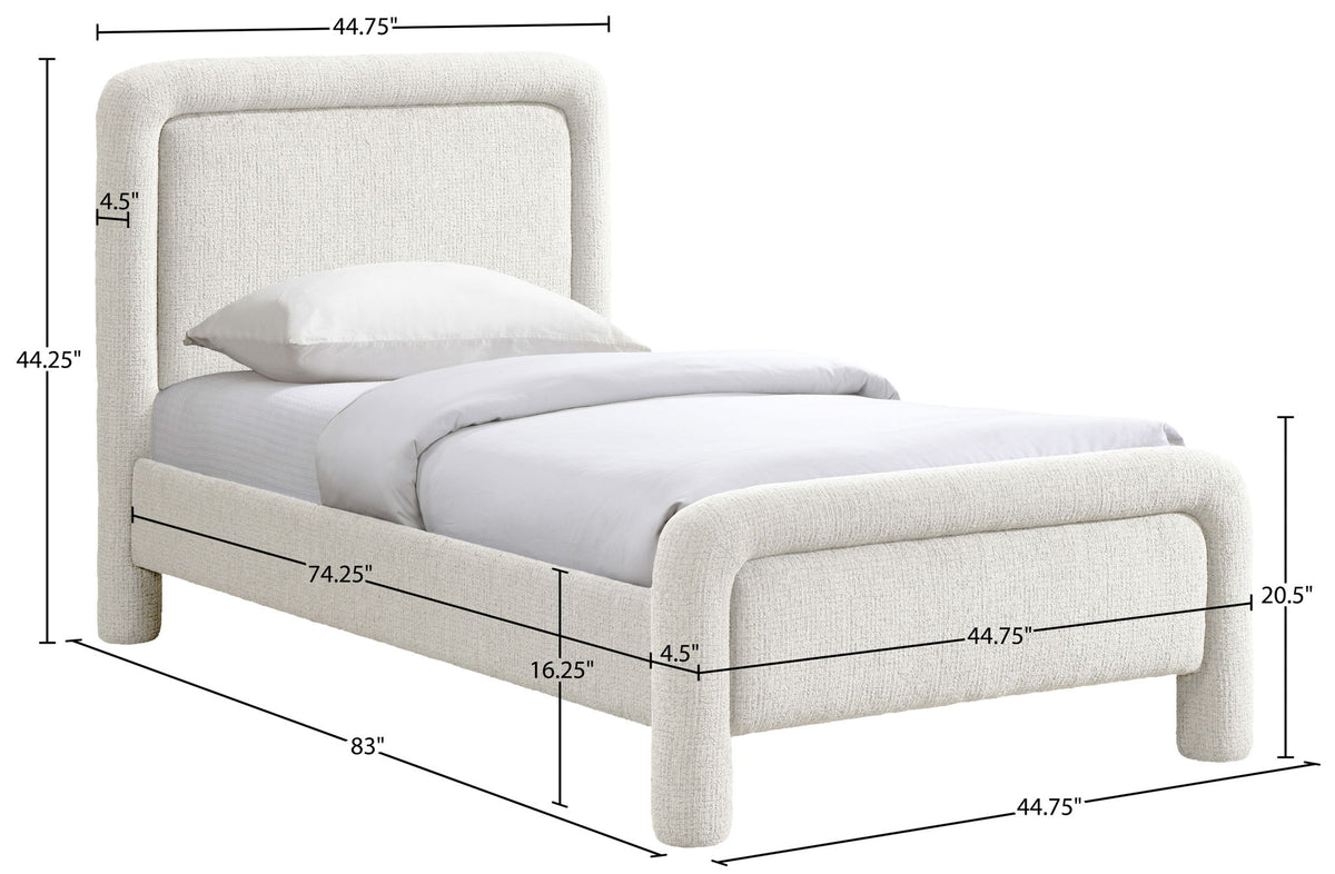 Baylor - Fabric With Interwoven Chenille Upholstered Bed