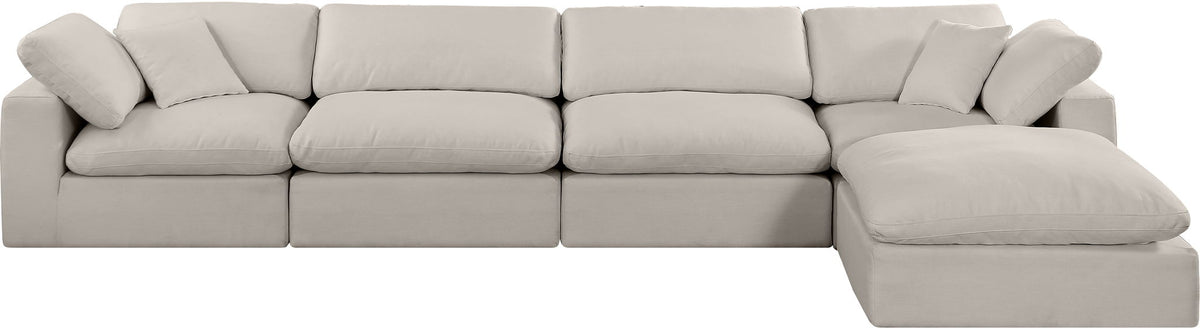 Comfy - 5 Piece Linen Modular Sectional With Chaise