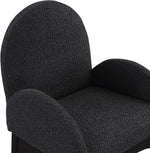 Waldorf - Boucle Dining Arm Chair With Black Legs