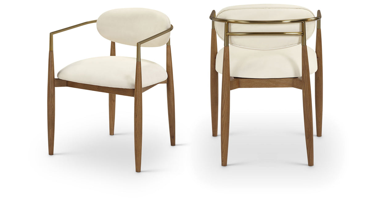 Riccio - Dining Arm Chair (Set of 2) - Walnut Frame