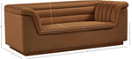 Cascade - Velvet Loveseat - Saddle