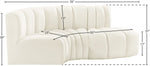 Arc - Velvet 3 Piece Modular L-Shaped Sofa