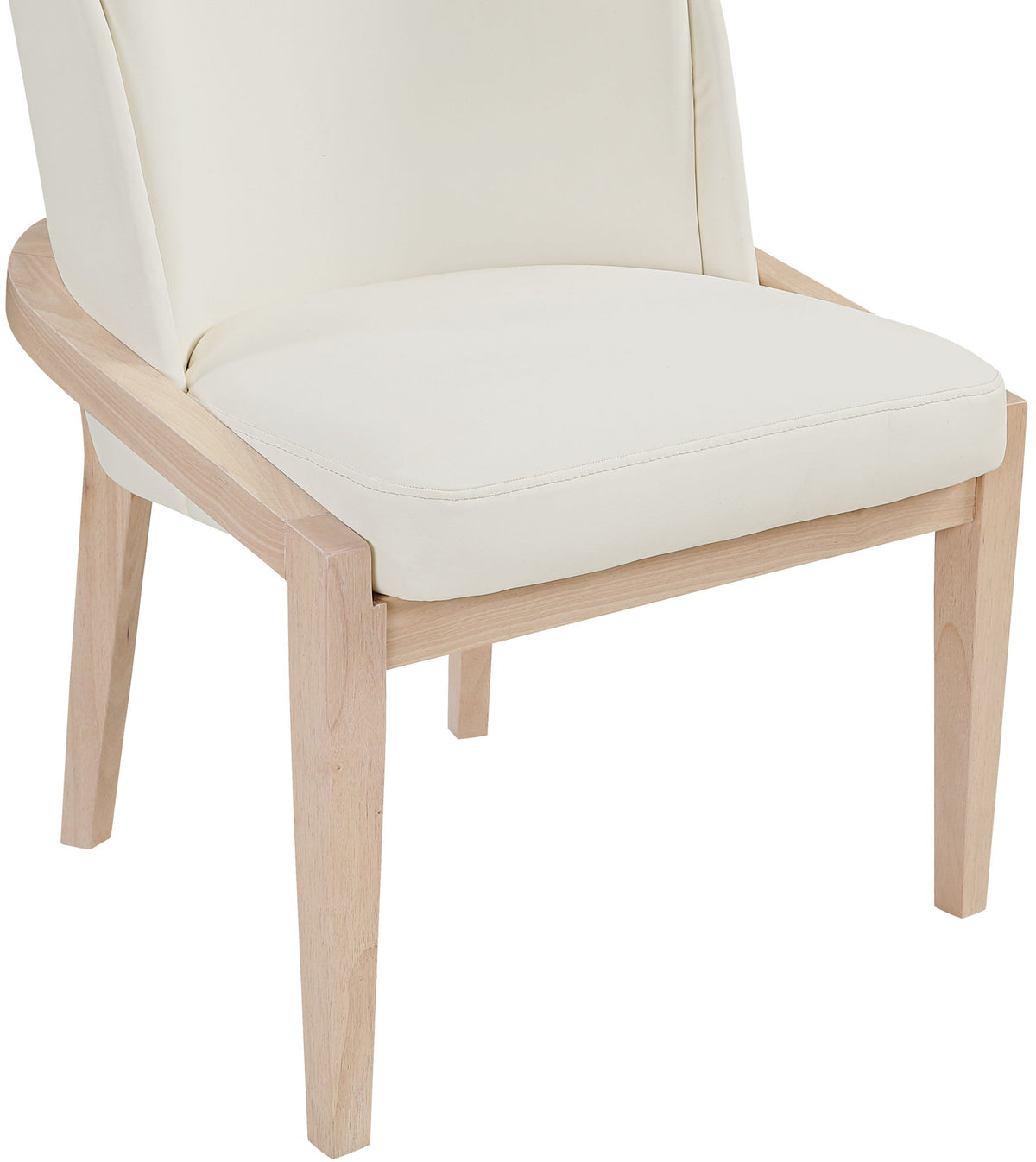 Navo - Faux Leather Upholstered Dining Chair - Natural Base