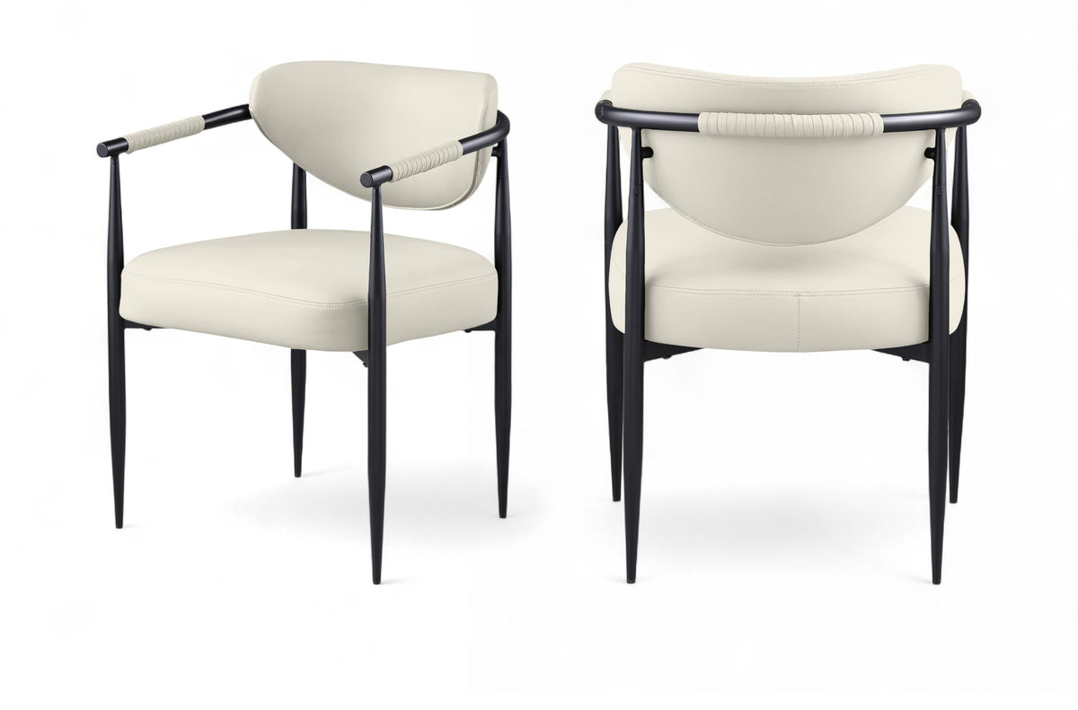 Virella - faux Leather Upholstered Dining Chair (Set of 2) - Black Base