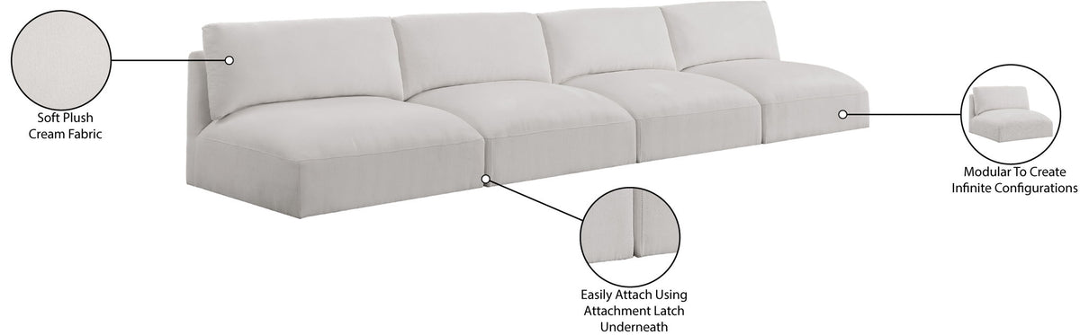 Ease - 4 Seat Modular Armless Sofa