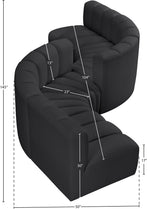 Arc - Faux Leather 6 Piece Modular Sofa