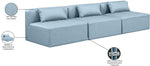 Cube - Modular 3 Seat Armless Sofa