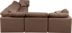 Indulge - Faux Leather 6 Piece Modular Corner Sectional