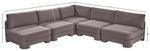 Hammond - Velvet Performance Fabric Upholstered 5 Piece Armless Sectional