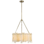 Stacked Deck - Pendant - White / Light Antique Brass