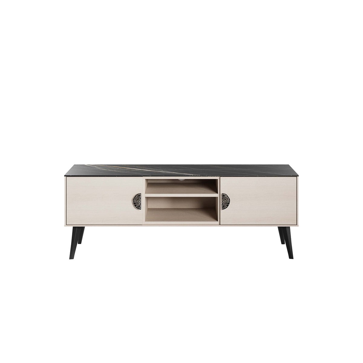 Manhattan Haley - TV Stand - Black Marble