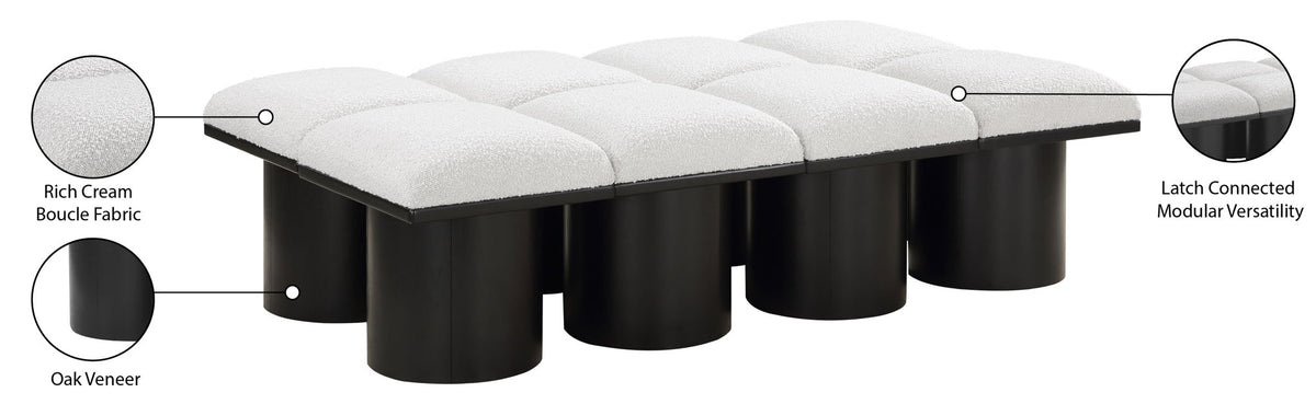Pavilion - 8 Piece Modular Bench With Black Base