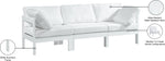 Nizuc - Outdoor Patio 3 Seat Modular Sofa With White Frame