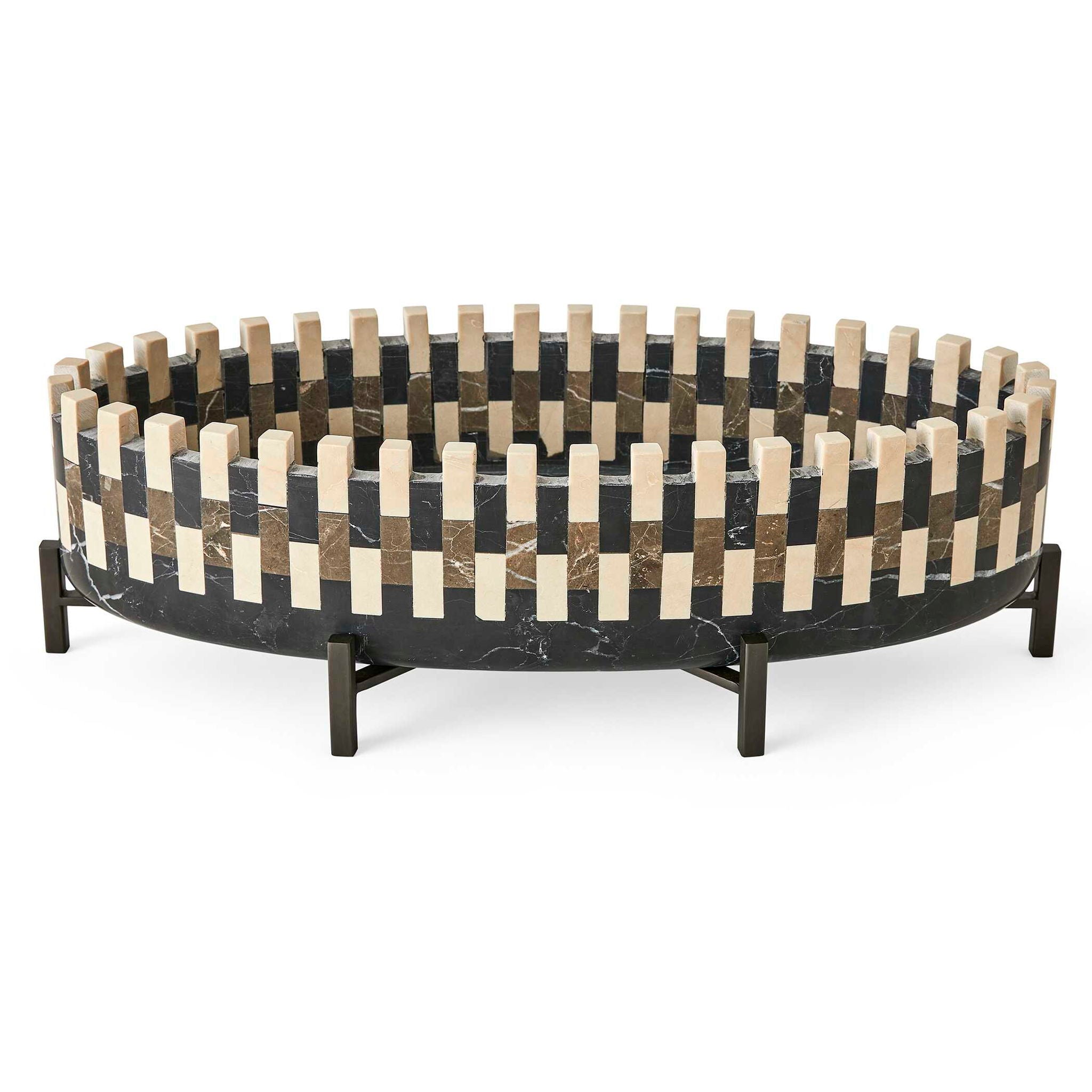 Domino - Cachepot - Black / Bronze / Brown