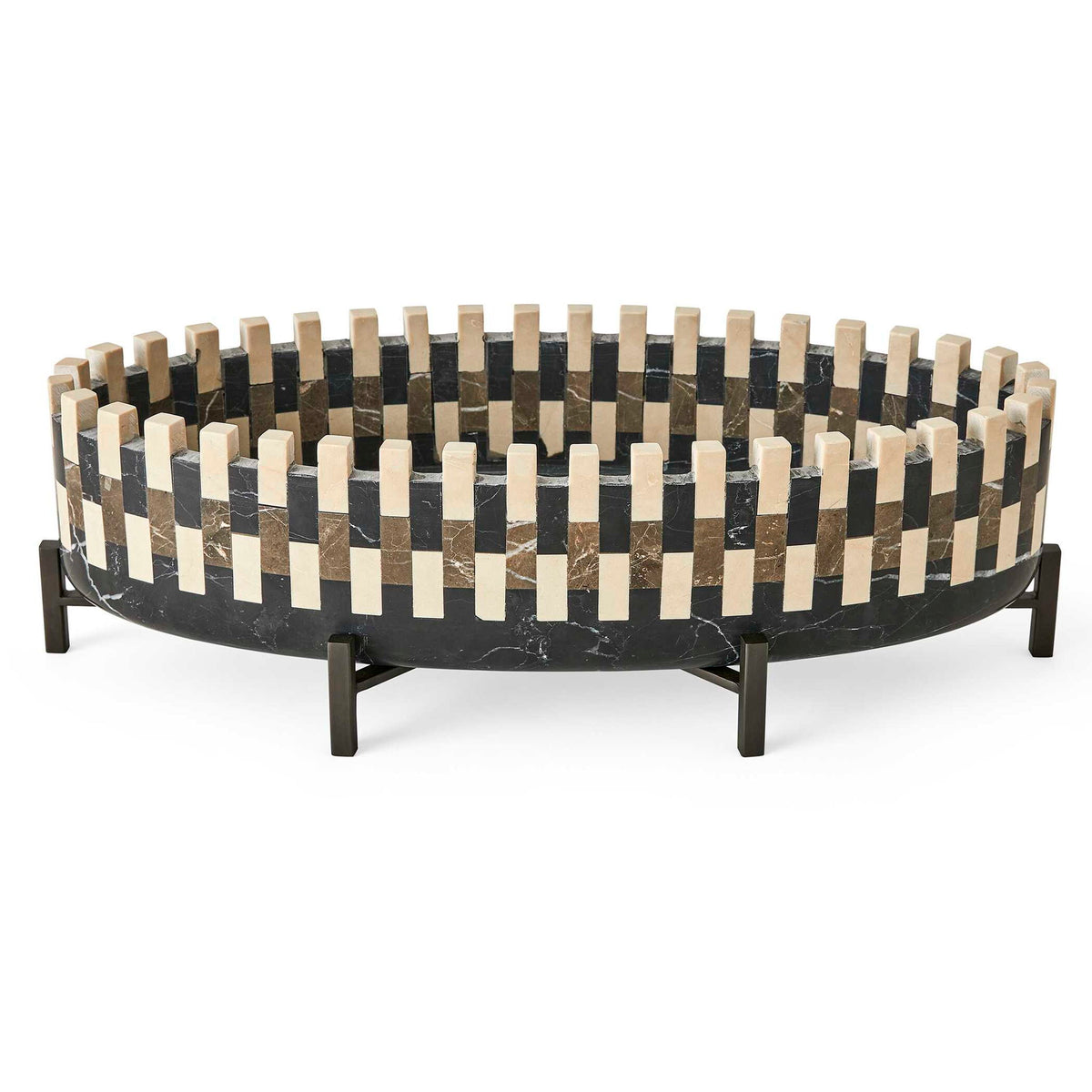 Domino - Cachepot - Black / Bronze / Brown