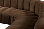 Arc - Velvet 5 Piece U-Shaped Modular Sofa