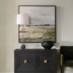 Fragment - Hand Painted Landscape Art - Black / Brown / Gray / Green / White