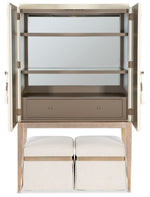 Melange - Dream Weaver Bar Cabinet - White / Light Brown