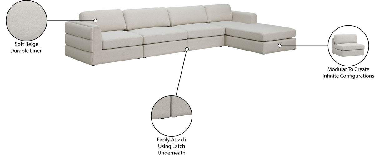 Beckham - 5 Piece Modular L-Shaped Sectional
