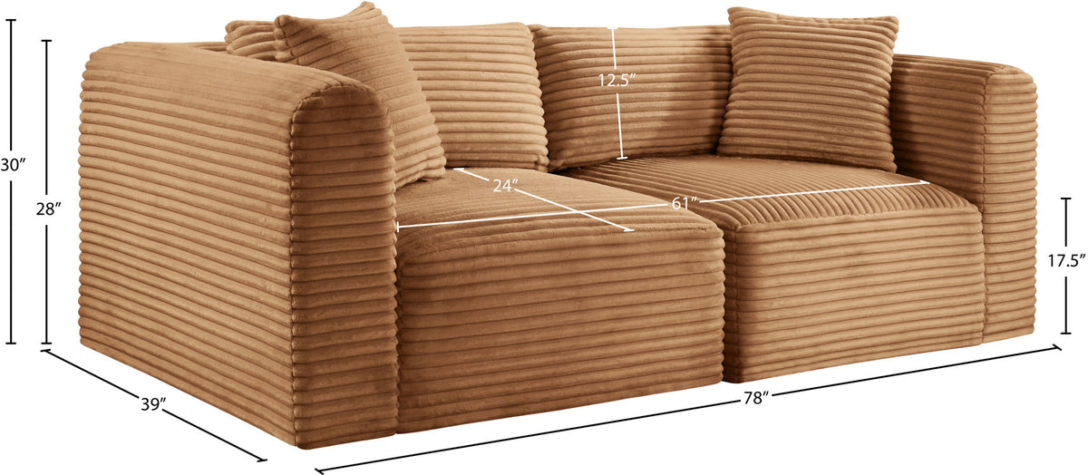 Shaggy - Fabric 2 Seat Modular Sofa