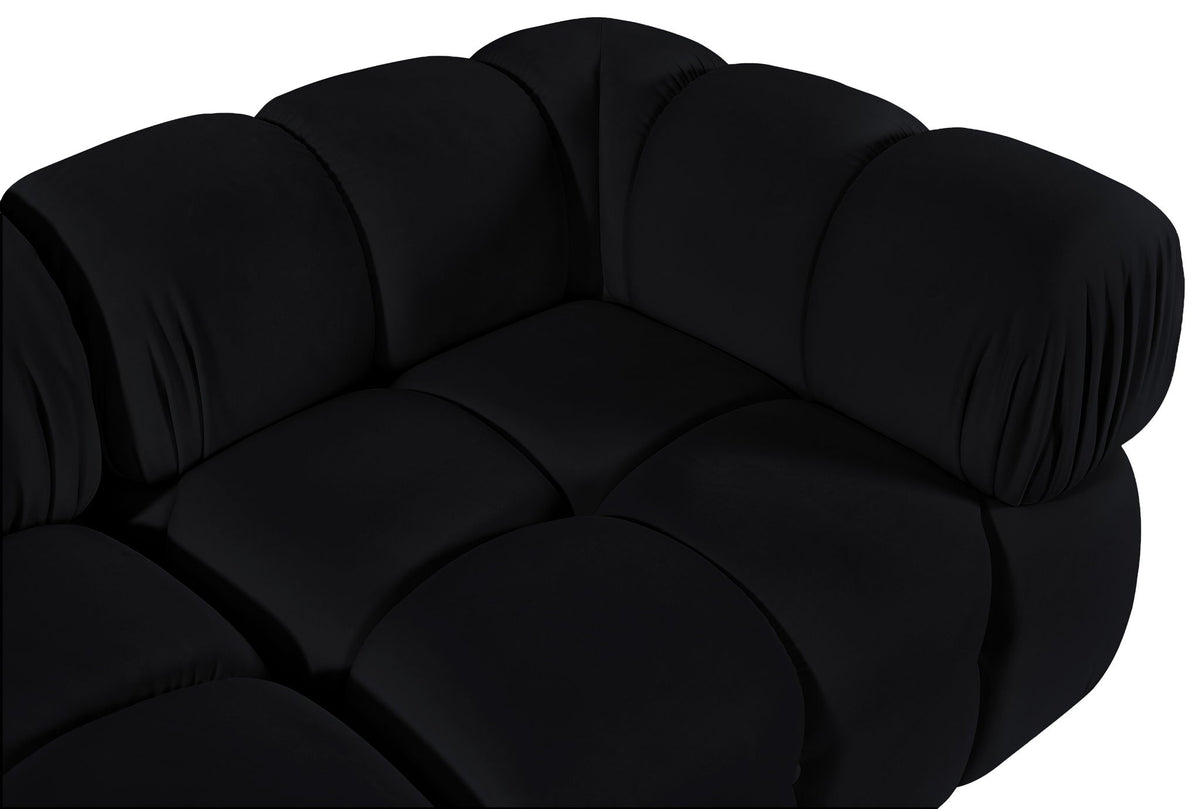 Orin - Velvet Performance Fabric Upholstered 2 Piece Modular Sofa (2 Corner Chairs)