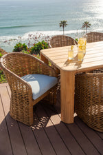 Natural Teak - 96" Dining Table - Light Brown