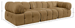 Orin - Velvet Performance Fabric Upholstered 3 Piece Modular Sofa