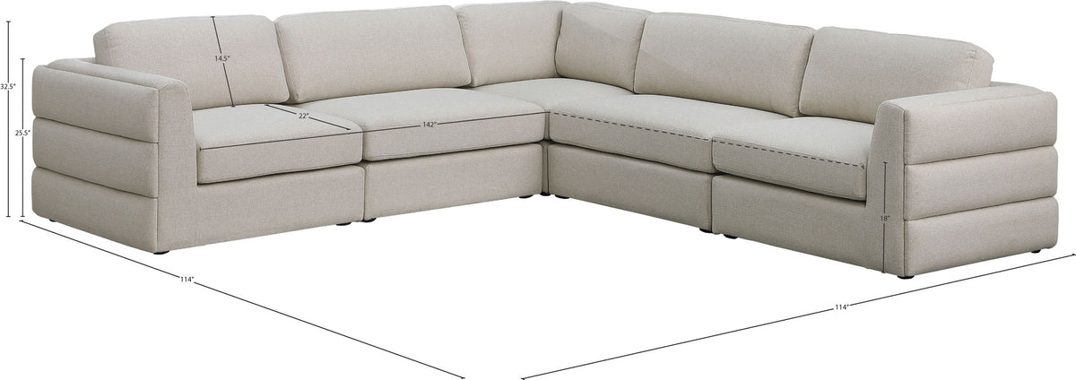Beckham - 5 Piece Modular Corner Sectional