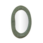 Orpheus - 22" x 28" Ribbed Fiberglass Thick Wall Mirror - Forest Green